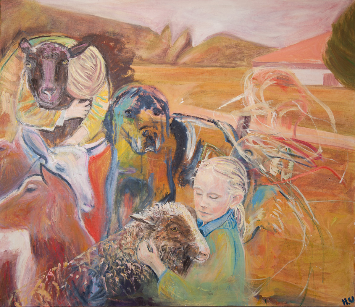 Childhood Muses, Oil on canvas,  100x116cm